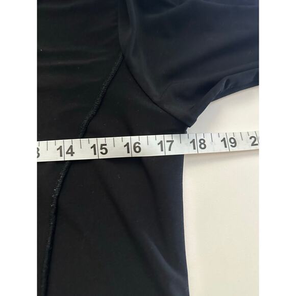 Sympli Black Full Zip Seamed Jacket Sz 6 Swing Asymmetric Hem Jersey Canada - Picture 7 of 13